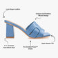 Journee Collection Womens Renatta Blue 7.5M