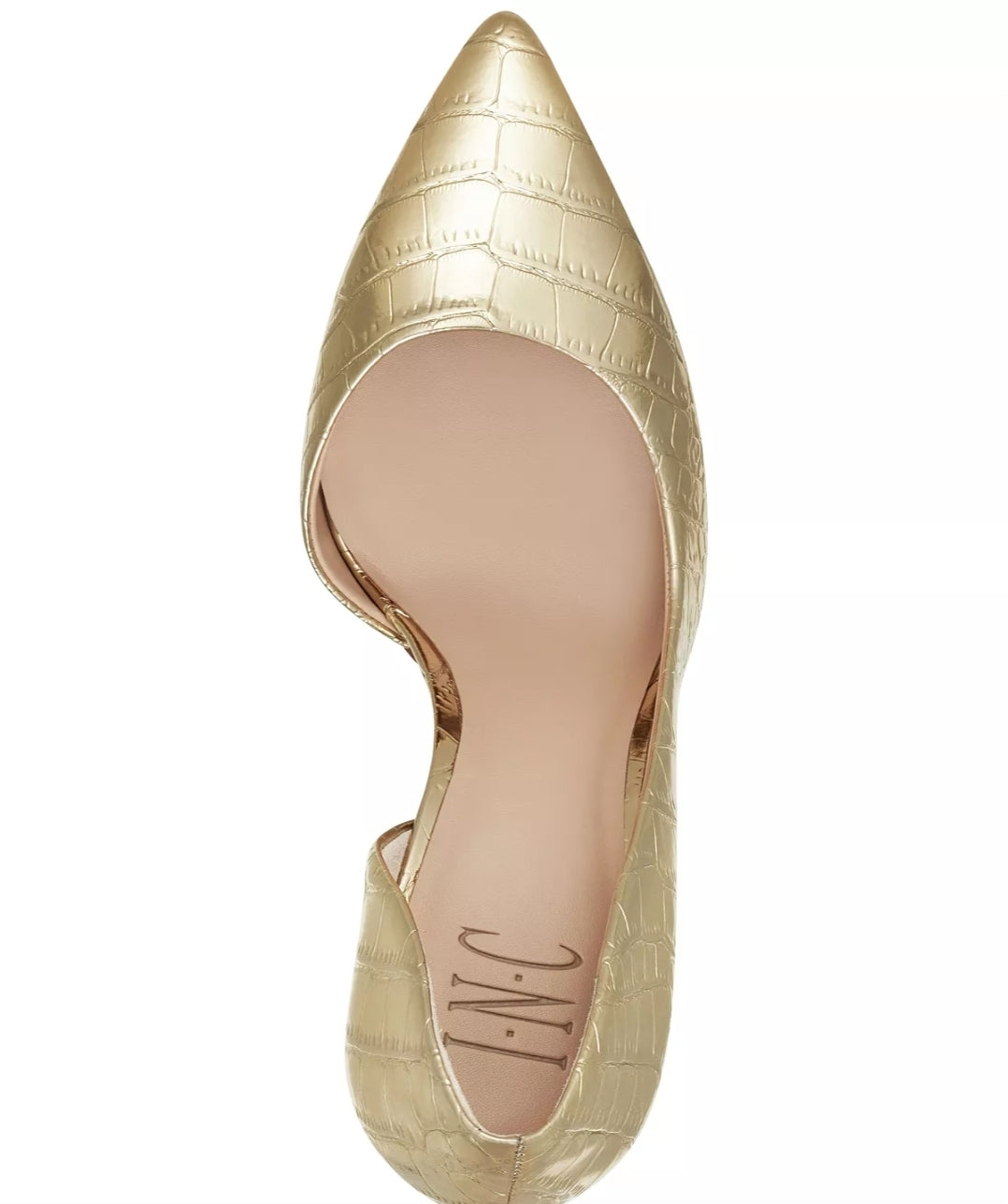 I.N.C. International Concepts Kenjay DOrsay Pumps, Created Gold Croco Print 10M