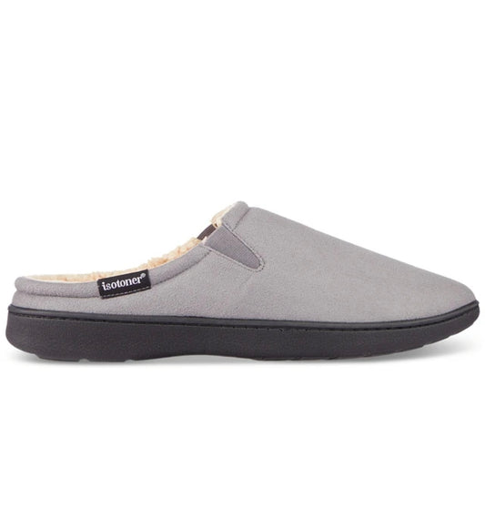 Isotoner Mens Microsuede Hoodback Slippers - L (9.5 - 10.5)