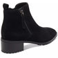 Aqua College Womens Sanction Zip Booties Black Suede 11M