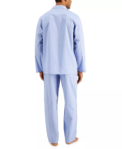 Club Room Mens 2-Pc. Solid Oxford Pajamas
