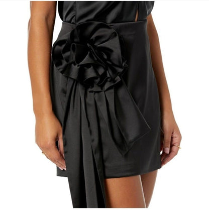 Corsage waist mini skirt