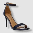 Wild Pair Bethie Two-Piece Dress Sandals Navy Glitter 11M