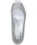 Bandolino Womens Candra Peep Silver Glam 8.5M