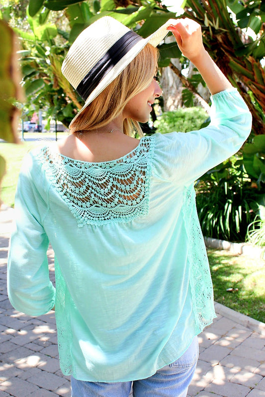 Lace detail top