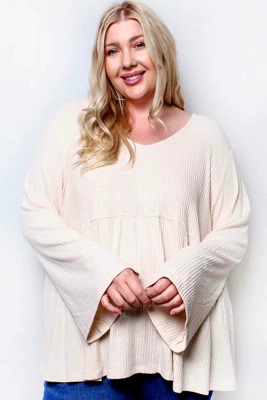Plus ribbed top
