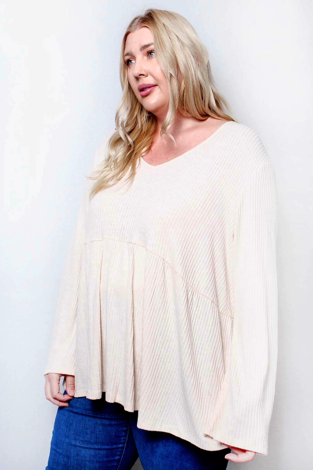Plus ribbed top