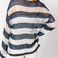 Color block loose knit sweater
