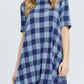 Navy Check Dress