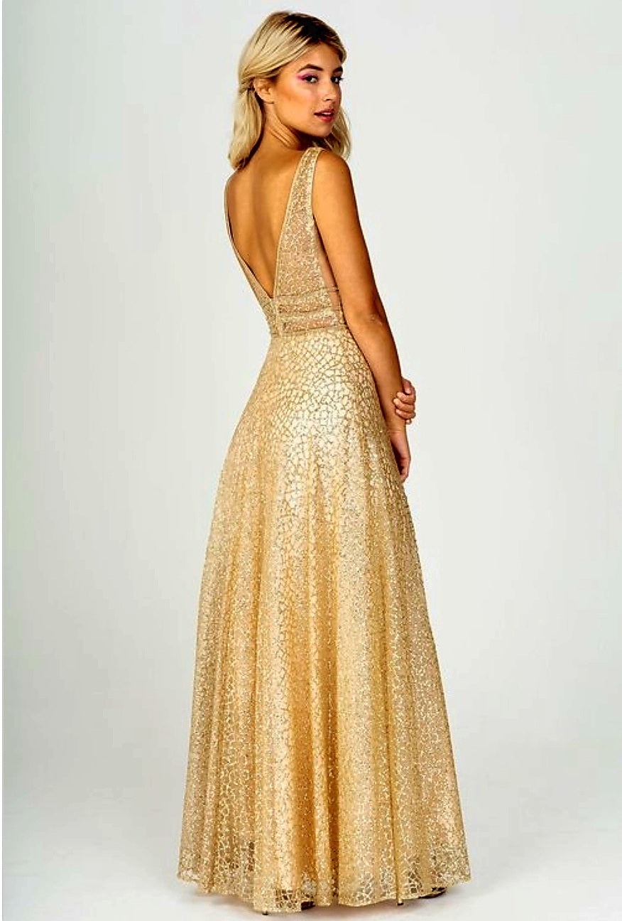 Gold formal dress